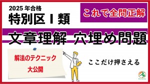 サムネイルこれだけ押さえる文章理解穴埋め