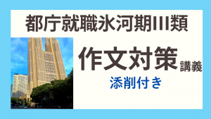 都庁氷河期３類作文